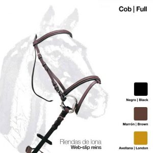 CABEZADA MONTAR RIENDA LONA 1583 COB NEGRA